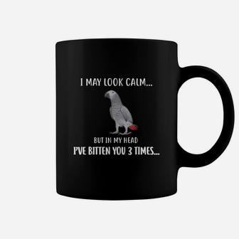 African Grey Parrot I Look Calm African Grey Coffee Mug - Thegiftio UK