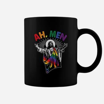 Ah Men Jesus Rainbow Coffee Mug | Crazezy