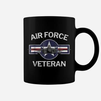 Air Force Veteran With Vintage Roundel And F15 Jet Coffee Mug | Crazezy CA