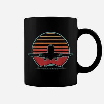 Airplane Retro Vintage 80S Style Pilot Flying Gift Coffee Mug | Crazezy DE