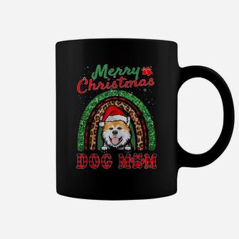 Akita Inu Santa Dog Mom Boho Rainbow Funny Christmas Coffee Mug | Crazezy UK