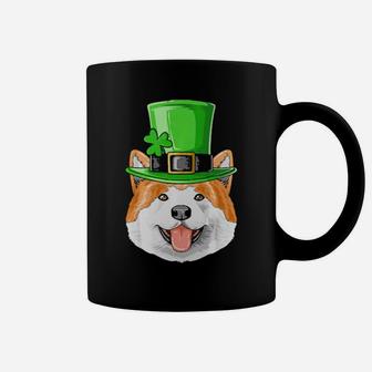 Akita St Patricks Day Irish Leprechaun Akita Coffee Mug - Monsterry