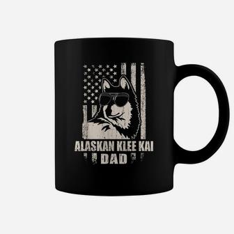 Alaskan Klee Kai Dad Cool Vintage Retro Proud American Coffee Mug | Crazezy