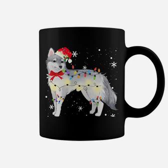 Alaskan Klee Kai Dog Christmas Light Xmas Mom Dad Gifts Sweatshirt Coffee Mug | Crazezy CA