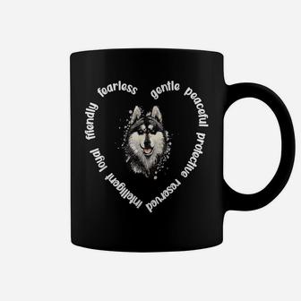 Alaskan Malamute Heart | Alaskan Malamute Mom Dog Dad Coffee Mug | Crazezy CA