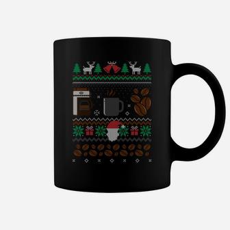 All I Want For Christmas Is Coffee Barista Ugly Sweater Sweatshirt Coffee Mug | Crazezy