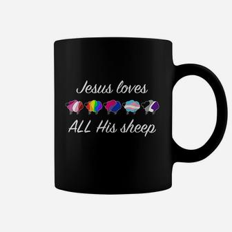 Ally Rainbow Flag Sheep Jesus Coffee Mug | Crazezy