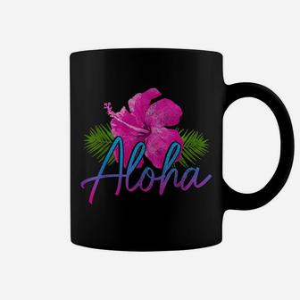 Aloha Hawaiian Islands Hawaii Surf Hibiscus Flower Surfer Coffee Mug | Crazezy UK