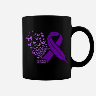 Alzheimer's Awareness - Purple Alzheimers Sweatshirt Coffee Mug | Crazezy