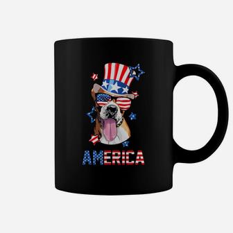 America Boxer Dog Owner 4Th Of July Usa Flag Coffee Mug - Monsterry