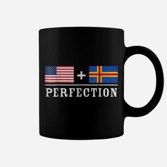 American Aland Perfection Usa And Aland Flags Coffee Mug | Crazezy DE