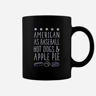 American As Baseball Hot Dogs And Apple Pie Coffee Mug | Crazezy CA