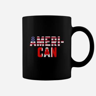 American Canadian Flag America Canada Patriotic Tee Shirt Coffee Mug - Thegiftio UK