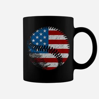 American Flag Baseball Apparel - Baseball Coffee Mug | Crazezy AU