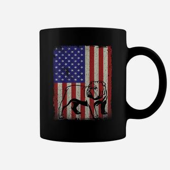 American Flag Best English Bulldog Dad Ever Tee Dog Dad Coffee Mug | Crazezy CA