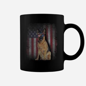 American Flag Best German Shepherd Dad Ever Tee Dog Dad Coffee Mug | Crazezy