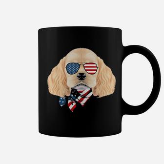 American Flag Cocker Spaniel Patriotic 4Th Of July Coffee Mug - Monsterry AU