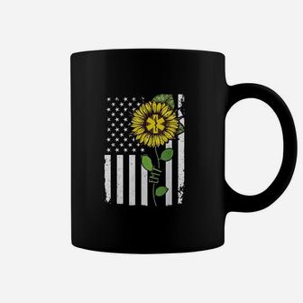 American Flag Emt Sunflower Coffee Mug | Crazezy AU