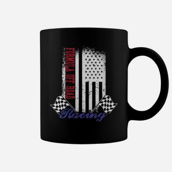 American Flag Formula Off Road Racing Race Flag Design Coffee Mug - Monsterry