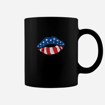 American Flag Lips Independence Day 4Th Of July Party Coffee Mug - Monsterry CA