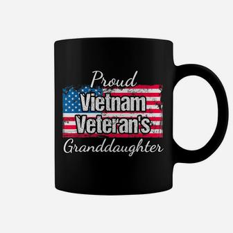American Flag Proud Vietnam Veteran's Granddaughter Military Coffee Mug | Crazezy AU