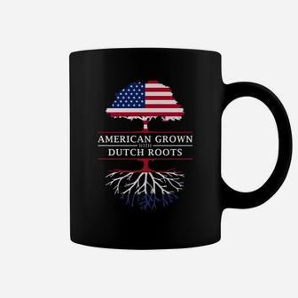 American Grown With Dutch Roots - Netherlands Coffee Mug | Crazezy CA