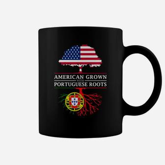 American Grown With Portuguese Roots - Portugal Coffee Mug | Crazezy CA