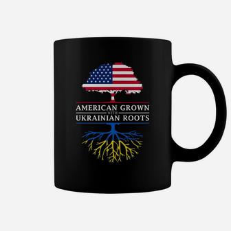 American Grown With Ukrainian Roots - Ukraine Coffee Mug | Crazezy AU