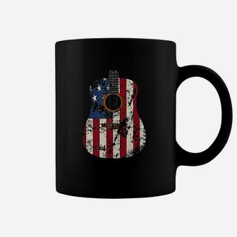 American Guitar Funny Guitarist Gifts Us Flag Coffee Mug | Crazezy DE