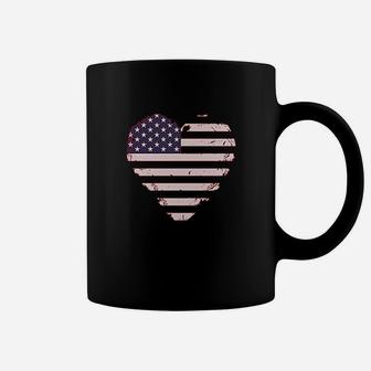 American Heart Flag Coffee Mug | Crazezy