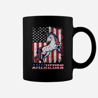 Americorn Made By America Flag And Adorable Unicorn Coffee Mug - Monsterry