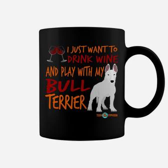 Amusing Bull Terrier Drink Wine Coffee Mug - Thegiftio UK