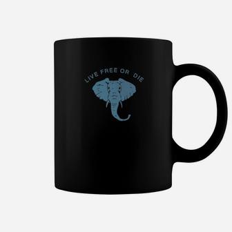 Animal Conservation Live Free Or Die Elephants Coffee Mug - Thegiftio UK