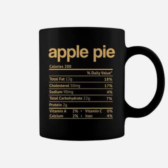 Apple Pie Nutrition Facts Funny Thanksgiving Christmas Food Coffee Mug | Crazezy DE
