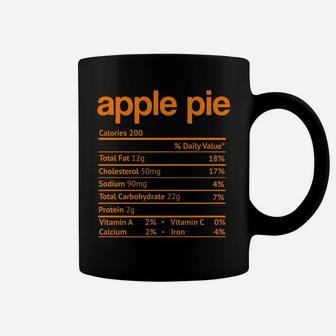 Apple Pie Nutrition Facts Funny Thanksgiving Christmas Food Coffee Mug | Crazezy UK