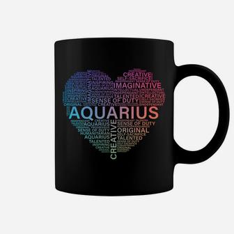 Aquarius Heart Birthday Astrology Zodiac Sign Women Men Coffee Mug | Crazezy AU