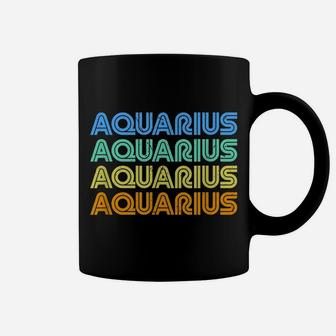 Aquarius Vintage Retro Zodiac Sign Aquarius Constellation Coffee Mug | Crazezy
