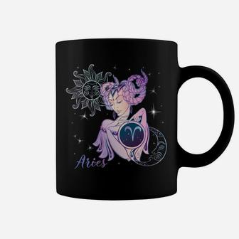Aries Zodiac Sign Woman | Aries Horoscope Astrology Sweatshirt Coffee Mug | Crazezy