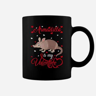 Armadillo Is My Valentine Armadillo Valentine's Day Coffee Mug - Monsterry UK