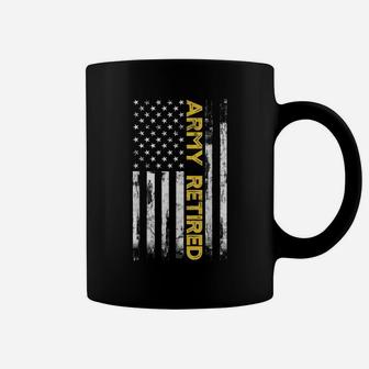 Army Retired Military US Army Thin Gold Line American Flag Coffee Mug | Crazezy DE
