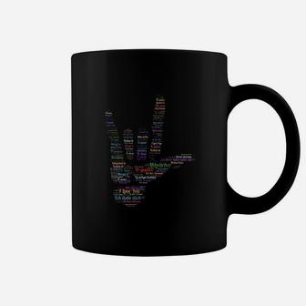 Asl Sign I Love You In Different 40 Languages Coffee Mug | Crazezy CA