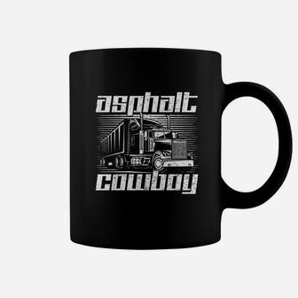Asphalt Cowboy Trucker Truck Driving Truck Drivers Gift Coffee Mug - Thegiftio UK