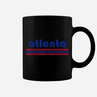 Atlanta Retro T Shirt Three Stripe Weathered Vintage Coffee Mug | Crazezy CA