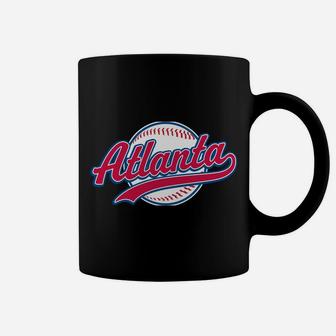 Atlanta Tee Vintage Baseball Throwback Retro Design Coffee Mug | Crazezy CA