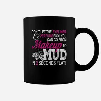 Atv Girl Makeup To Mud Gift Pink Quad Bike Women Coffee Mug | Crazezy UK