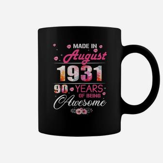 August Girls 1931 Birthday Gift 90 Years Old Made In 1931 Coffee Mug | Crazezy AU