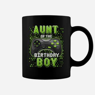Aunt Of The Birthday Boy Matching Video Game Birthday Gift Coffee Mug | Crazezy CA