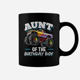 Aunt Of The Birthday Boy Monster Truck Birthday Party Coffee Mug | Crazezy UK