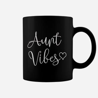 Aunt Vibes Love Heart Coffee Mug | Crazezy CA