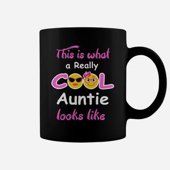 Auntie Cool Funny Birthday Christmas Gift Idea Sweatshirt Coffee Mug | Crazezy